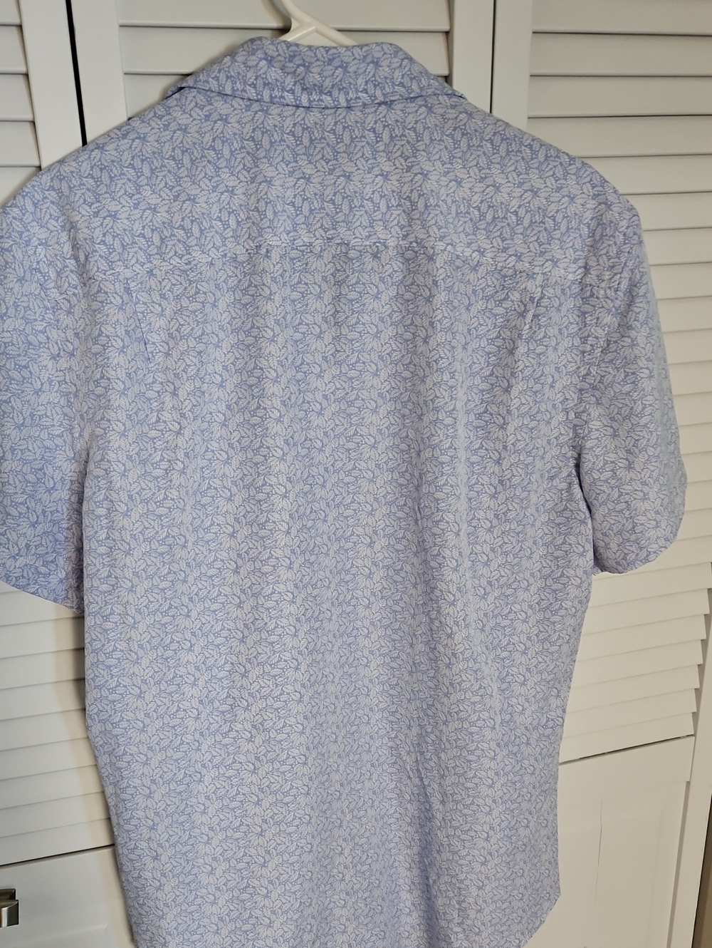MENS INTERNATIONAL REPORT BLUE/WHITE 4 WAY STRETCH SHIRT SZ L - Picture 5 of 6